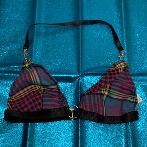 Dolls Kill Current Mood Vibrant Plaid Top, Size XS